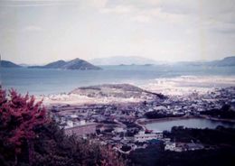 昔の写真-桃山からの香西 昔の写真-桃山からの香西