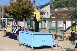 実行委員長の挨拶です(ホームページ委員会取材班撮影) 実行委員長の挨拶です