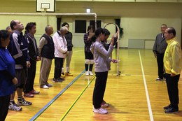 選手宣誓です(ホームページ委員会取材班撮影) 選手宣誓です
