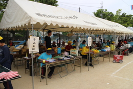 体協本部席(ホームページ委員会取材班撮影) 体協本部席