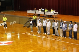 香西チーム、予選のプレーです(ホームページ委員会取材班撮影) 香西チーム、予選のプレーです
