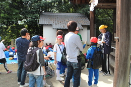 天下望見コースA 野外工作 平賀神社(ホームページ委員会撮影) 天下望見コースA 野外工作 平賀神社