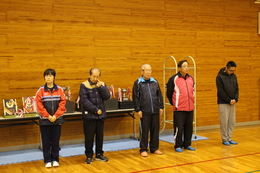 各地区体育協会の会長さん達(ホームページ委員会撮影) 各地区体育協会の会長さん達