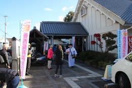 模擬訓練に出発です(ホームページ委員会撮影) 模擬訓練に出発です