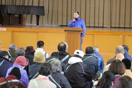 西消防署所長の挨拶(ホームページ委員会撮影) 西消防署所長の挨拶