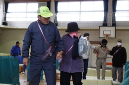 避難シュミレーション訓練(ホームページ委員会撮影) 避難シュミレーション訓練