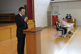 大山県議会議長の挨拶(ホームページ委員会撮影) 大山県議会議長の挨拶