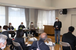 地良田副会長挨拶(ホームページ委員会撮影) 地良田副会長挨拶