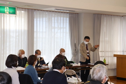 北警察署の方からの挨拶(ホームページ委員会撮影) 北警察署の方からの挨拶