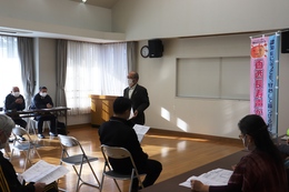 佐藤会長挨拶(ホームページ委員会撮影) 佐藤会長挨拶