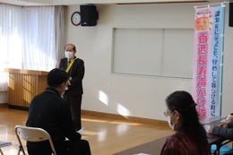 大橋社会福祉協議会会長挨拶(ホームページ委員会撮影) 大橋社会福祉協議会会長挨拶