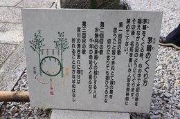 茅の輪くぐりの様子(ホームページ委員会撮影) 茅の輪くぐりの様子