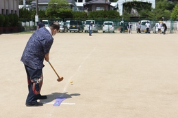 ホールインワン2回出した優勝者のショット(ホームページ委員会撮影) ホールインワン2回出した優勝者のショット