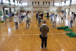 コミ協 河野会長挨拶(ホームページ委員会撮影) コミ協 河野会長挨拶