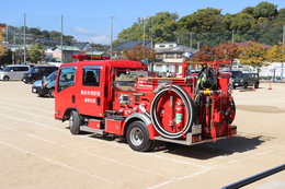香西分団の消防車(ホームページ委員会撮影) 香西分団の消防車
