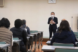 高松市長寿福祉課小川様の挨拶(ホームページ委員会撮影) 高松市長寿福祉課小川様の挨拶