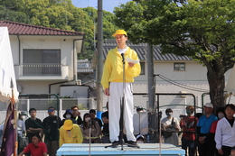 大会会長 体育協会末澤会長挨拶(ホームページ委員会撮影) 大会会長 体育協会末澤会長挨拶