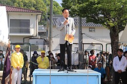 来賓挨拶 大山県議会議員様(ホームページ委員会撮影) 来賓挨拶 大山県議会議員様