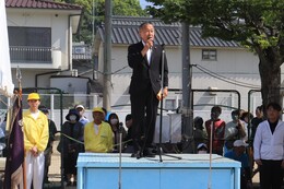 来賓挨拶 笹原市議会議員様(ホームページ委員会撮影) 来賓挨拶 笹原市議会議員様