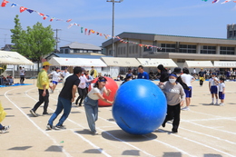 大玉ころがし(ホームページ委員会撮影) 大玉ころがし