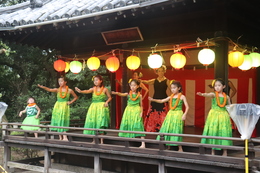 奉納ハワイアンダンス(ホームページ委員会撮影) 奉納ハワイアンダンス