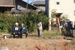 讃岐食堂横の声かけポイント(ホームページ委員会撮影) 讃岐食堂横の声かけポイント