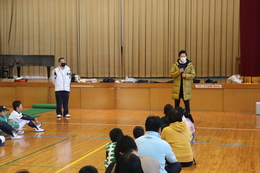 香西体育協会会長の挨拶(ホームページ委員会撮影) 香西体育協会会長の挨拶