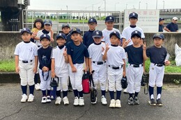 香西汐風弦打シャークス連合の子ども達です(環境衛生組合協議会撮影) 香西汐風弦打シャークス連合の子ども達です
