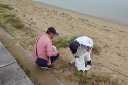 スポ少の皆さんの活動状況(環境衛生組合協議会撮影) スポ少の皆さんの活動状況