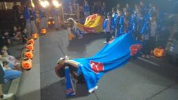練物は獅子・太鼓台(平賀北秋祭り実行委員会撮影) 練物は獅子・太鼓台