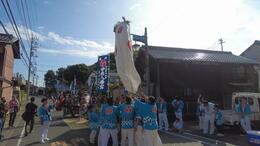 スタート直後の練物(平賀北秋祭り実行委員会撮影) スタート直後の練物