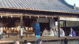 神事の様子(平賀北秋祭り実行委員会撮影) 神事の様子