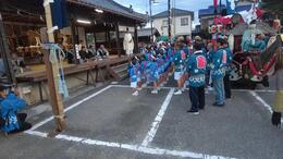 練物奉納 小舟(平賀北秋祭り実行委員会撮影) 練物奉納 小舟