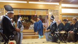 感謝状贈呈(平賀北秋祭り実行委員会撮影) 感謝状贈呈