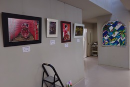 作品展(1Fホール)(ホームページ委員会撮影) 作品展(1Fホール)