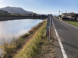 本津川沿いの清掃活動(川向自治会撮影) 本津川沿いの清掃活動