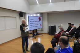 地良田コミ協会長講評(ホームページ委員会(記録係)撮影) 地良田コミ協会長講評