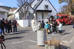 狼煙上げの見学に降りてきました(ホームページ委員会撮影) 狼煙上げの見学に降りてきました