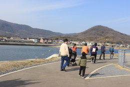 ウオーキングの様子(ホームページ委員会撮影) ウオーキングの様子